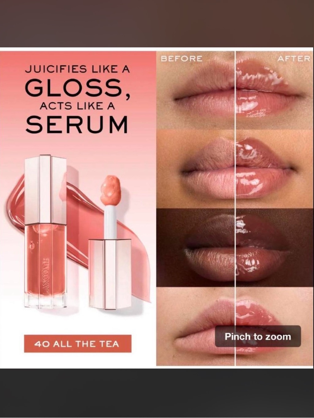Lancome Juicy Treat Lip Gloss - All The Tea